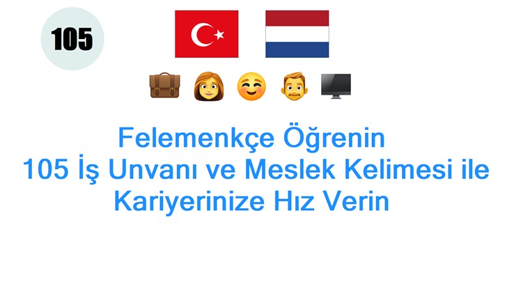 Felemenkçe Öğrenin: 105 İş Unvanı ve Meslek Kelimesi ile Kariyerinize Hız Verin